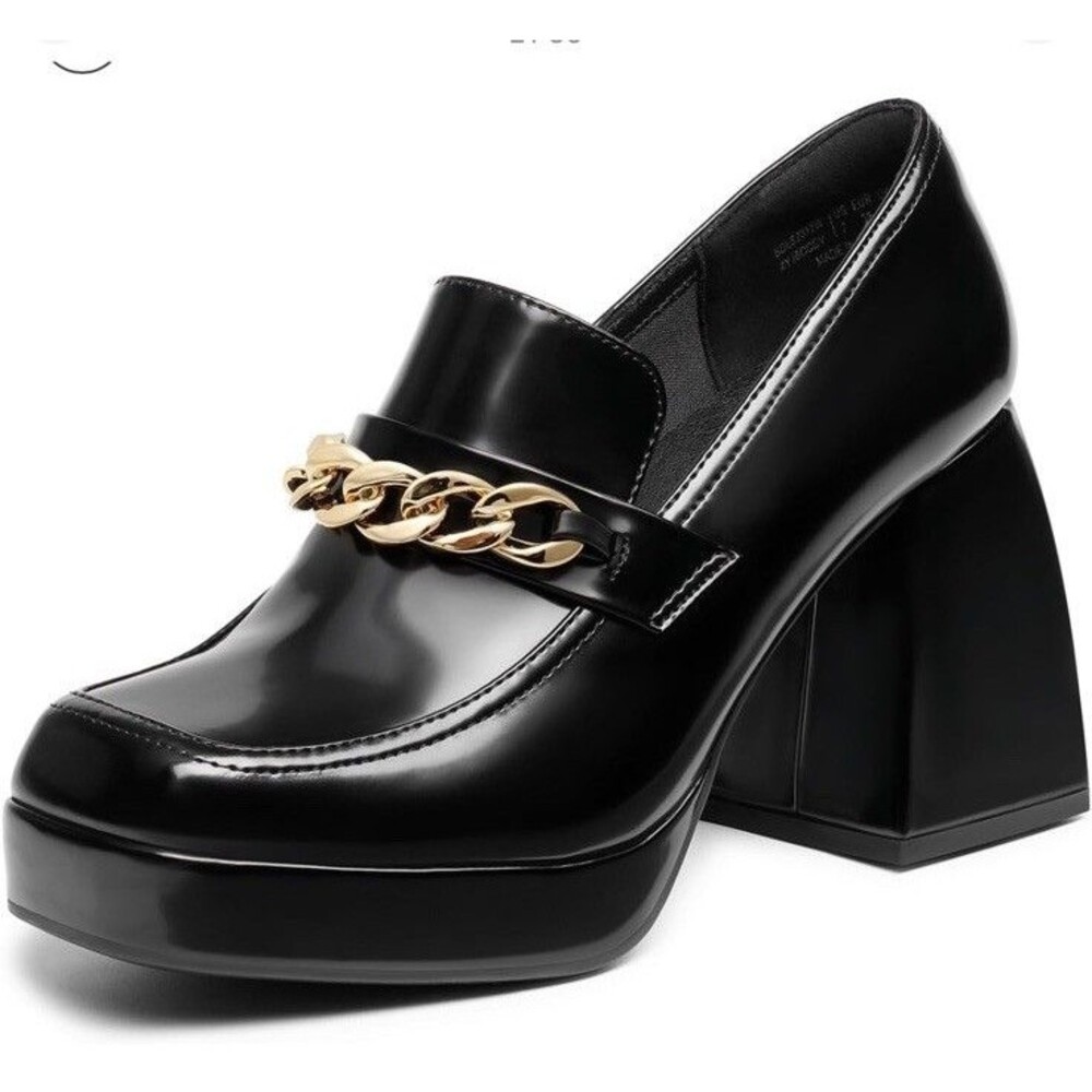 Dream Pairs Black Platform Loafers US 8.5 Chunky  Academia Y2K Style Gothic - Picture 13 of 15